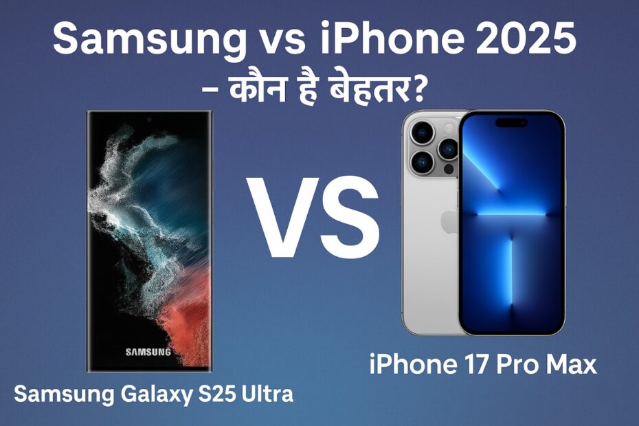 Samsung vs iPhone 2025, Samsung S25 Ultra, iPhone 17 Pro Max, स्मार्टफोन तुलना 2025, Mobile Comparison