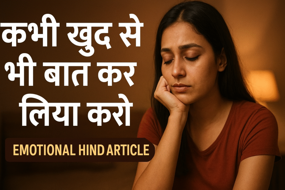 कभी खुद से भी बात कर लिया करो